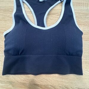 90 Degree By Reflex Black and Gray Sports Bra